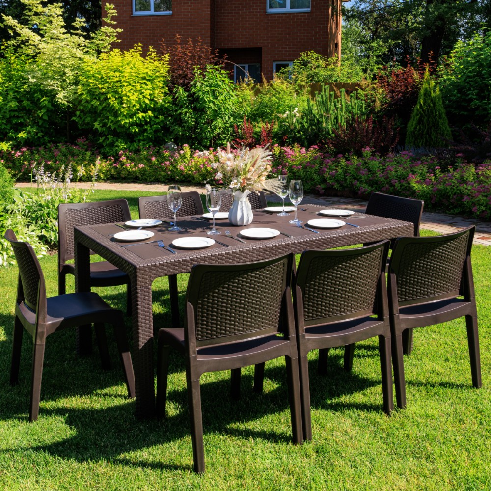 Обеденный комплект Royal Family JULY L коричневый 5